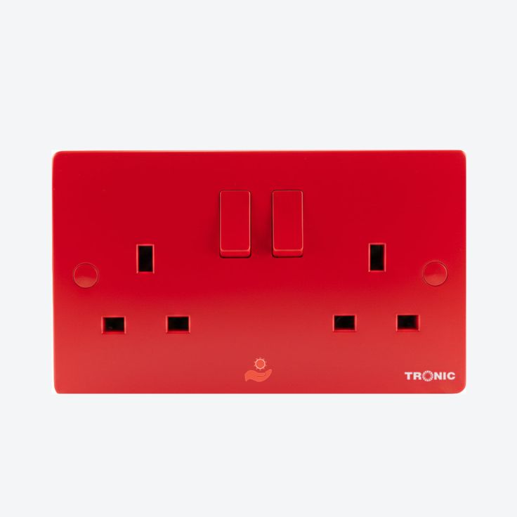 slim twin socket red 13a slim twin socket red 13a