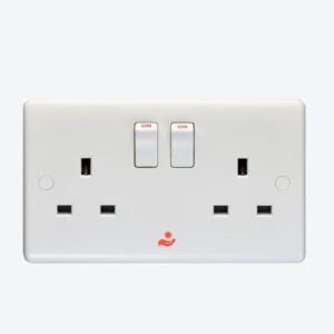 13a double switched socket without led